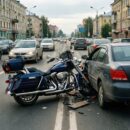 ДТП с мотоциклом в центре Благовещенска попало на видео: что известно о происшествии